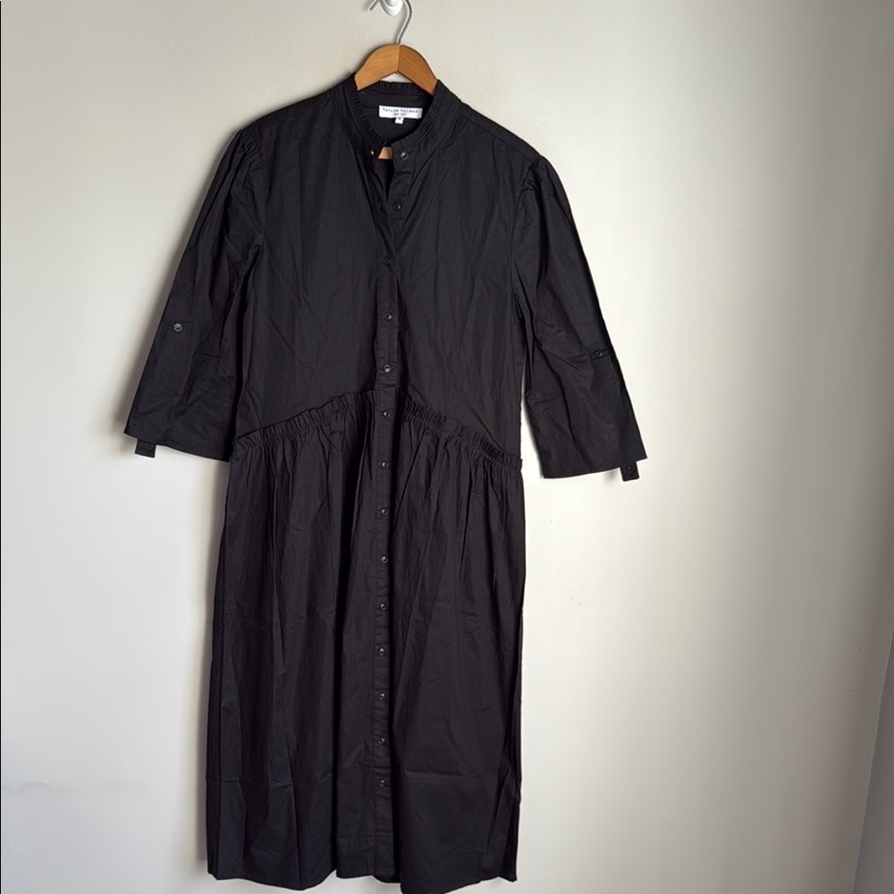 NEW Taylor Tillman Liza Ruffle poplin cotton dress Small - Picture 2 of 12